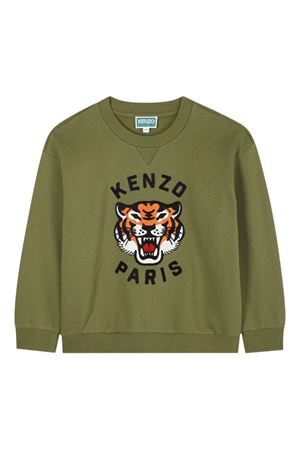 felpa in cotone verde KENZO KIDS | K6143264T